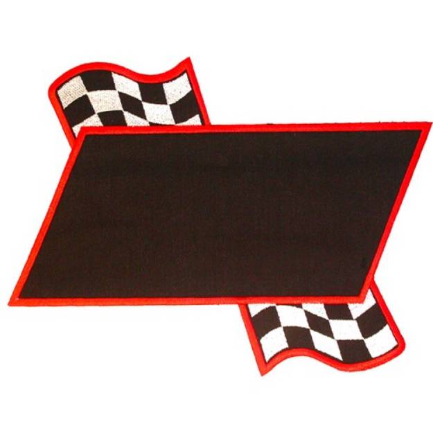 Picture of Racing Flag Applique Machine Embroidery Design
