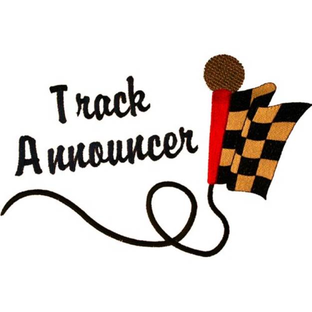 Picture of Track Announcer Machine Embroidery Design