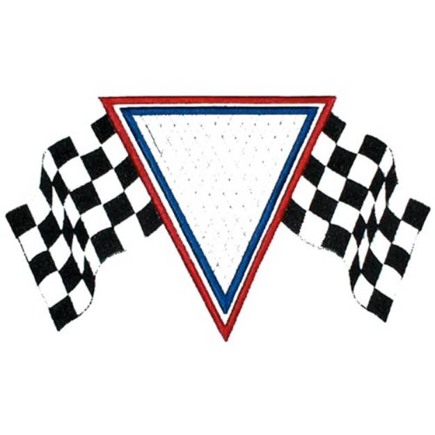 Picture of Triangle Flag Logo Machine Embroidery Design