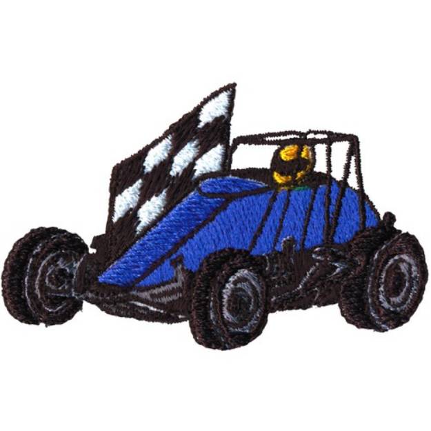 Picture of Non-Winged Sprint Car Machine Embroidery Design