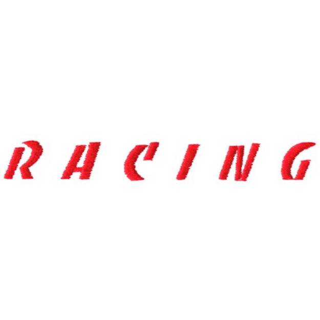 Picture of Racing Text Machine Embroidery Design