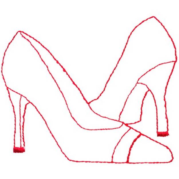 Picture of High Heels Machine Embroidery Design