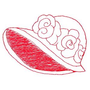 Picture of Hat Redwork Machine Embroidery Design