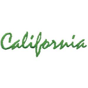 Picture of California Text Machine Embroidery Design