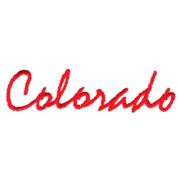 Picture of Colorado Text Machine Embroidery Design