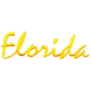 Picture of Florida Text Machine Embroidery Design