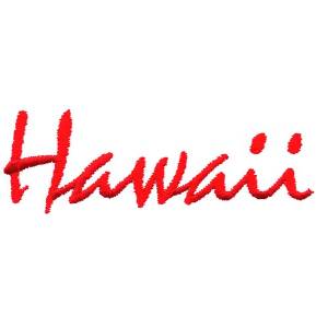 Picture of Hawaii Text Machine Embroidery Design