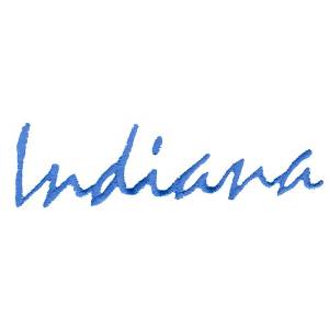 Picture of Indiana Text Machine Embroidery Design