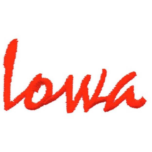 Picture of Iowa Text Machine Embroidery Design