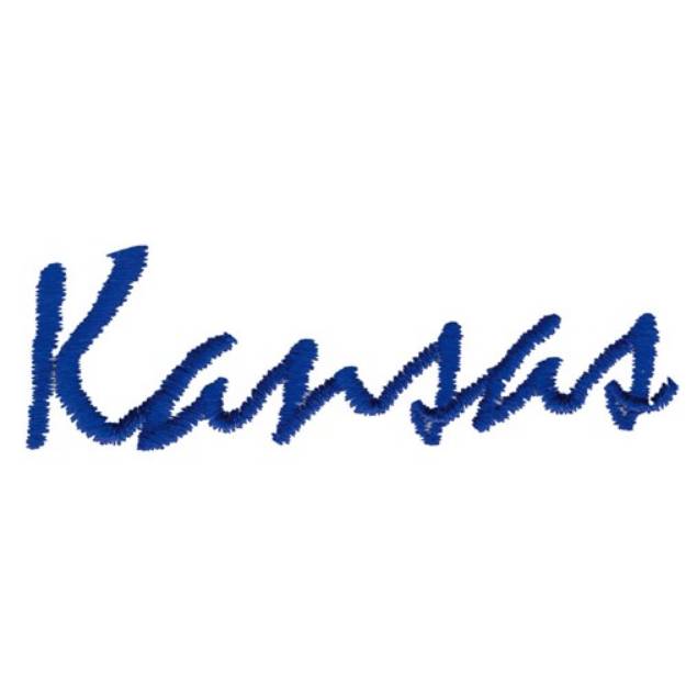 Picture of Kansas Text Machine Embroidery Design