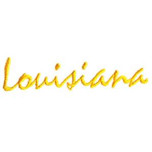 Picture of Louisiana Text Machine Embroidery Design