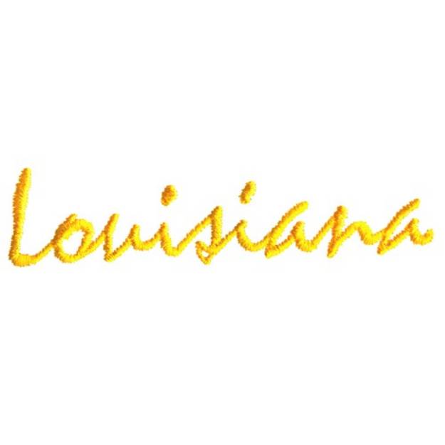 Picture of Louisiana Text Machine Embroidery Design