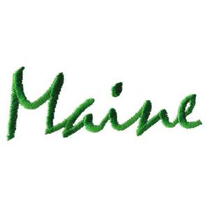 Picture of Maine Text Machine Embroidery Design