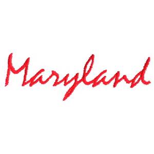 Picture of Maryland Text Machine Embroidery Design