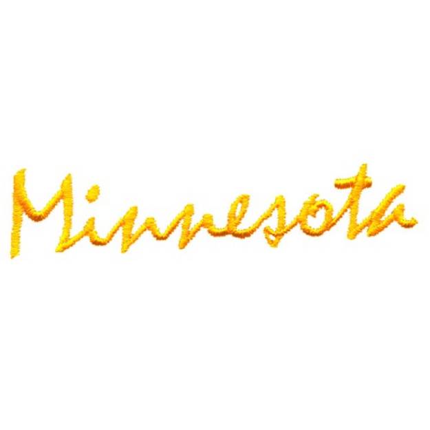 Picture of Minnesota Text Machine Embroidery Design