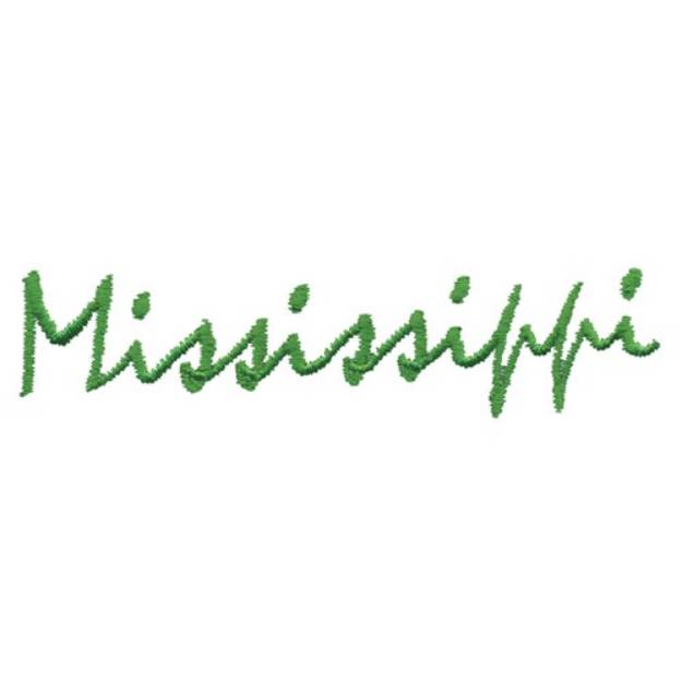 Picture of Mississippi Text Machine Embroidery Design