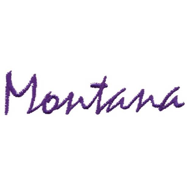 Picture of Montana Text Machine Embroidery Design