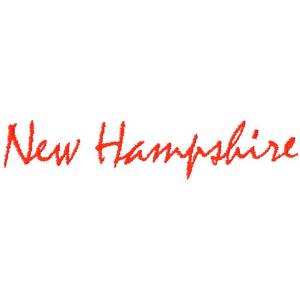 Picture of New Hampshire Text Machine Embroidery Design
