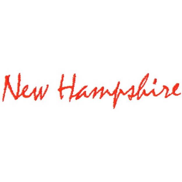 Picture of New Hampshire Text Machine Embroidery Design
