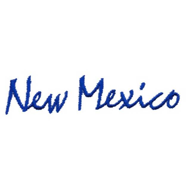Picture of New Mexico Text Machine Embroidery Design