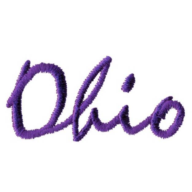 Picture of Ohio Text Machine Embroidery Design