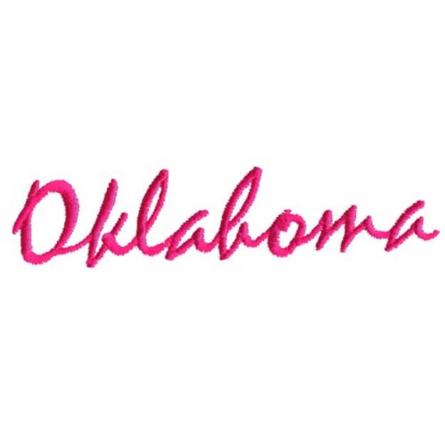 Picture of Oklahoma Text Machine Embroidery Design