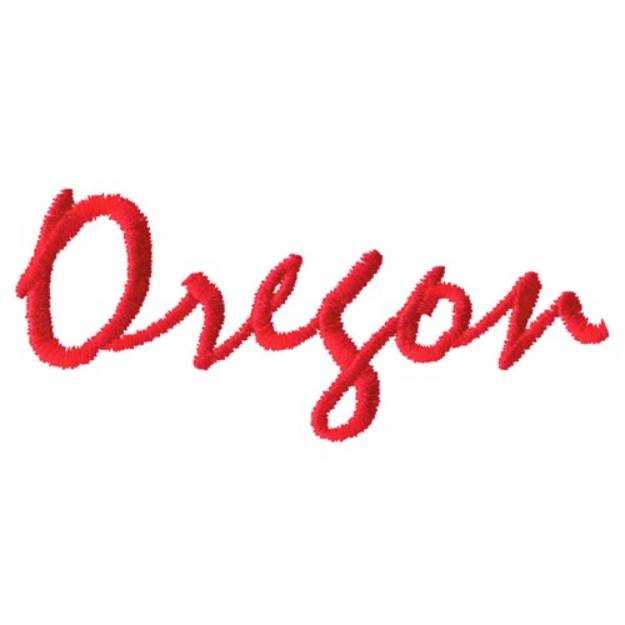 Picture of Oregon Text Machine Embroidery Design