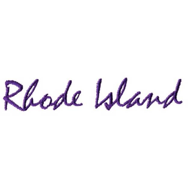 Picture of Rhode Island Text Machine Embroidery Design