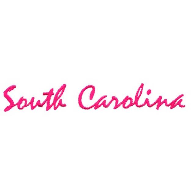 Picture of South Carolina Text Machine Embroidery Design
