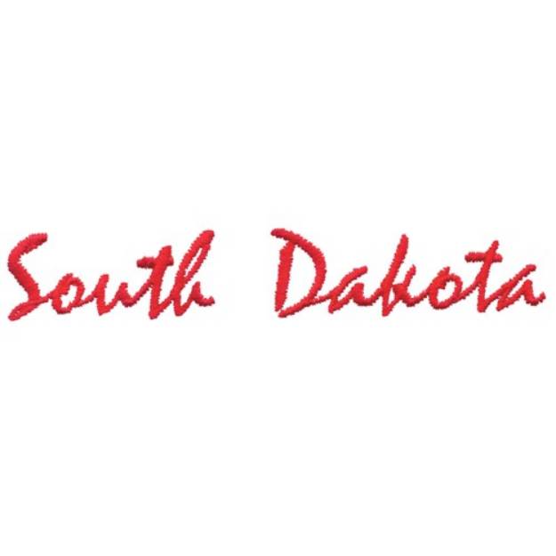 Picture of South Dakota Text Machine Embroidery Design