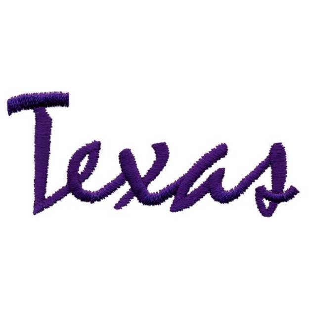 Picture of Texas Text Machine Embroidery Design
