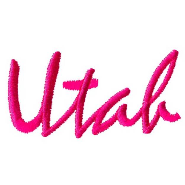 Picture of Utah Text Machine Embroidery Design