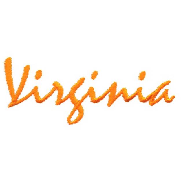 Picture of Virginia Text Machine Embroidery Design