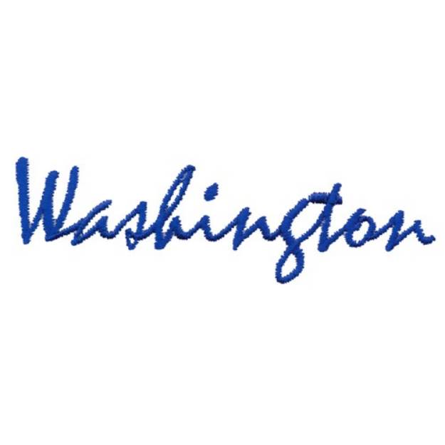 Picture of Washington Text Machine Embroidery Design