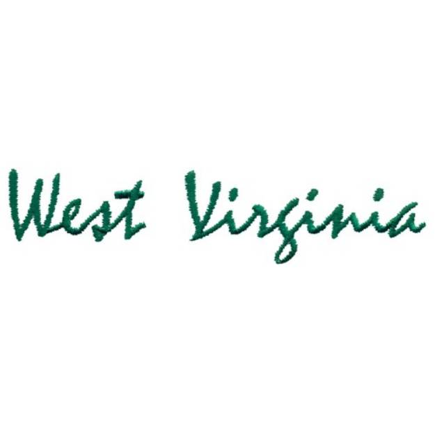 Picture of West Virginia Text Machine Embroidery Design