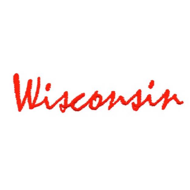 Picture of Wisconsin Text Machine Embroidery Design