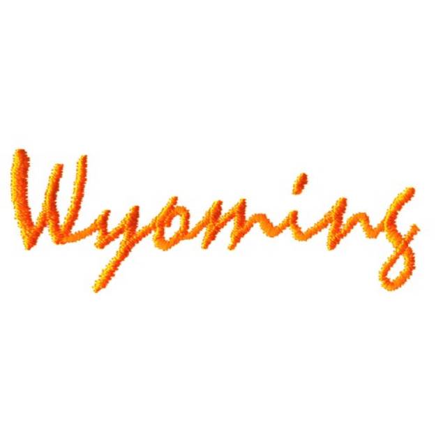 Picture of Wyoming Text Machine Embroidery Design