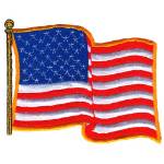 Picture of American Flag Machine Embroidery Design