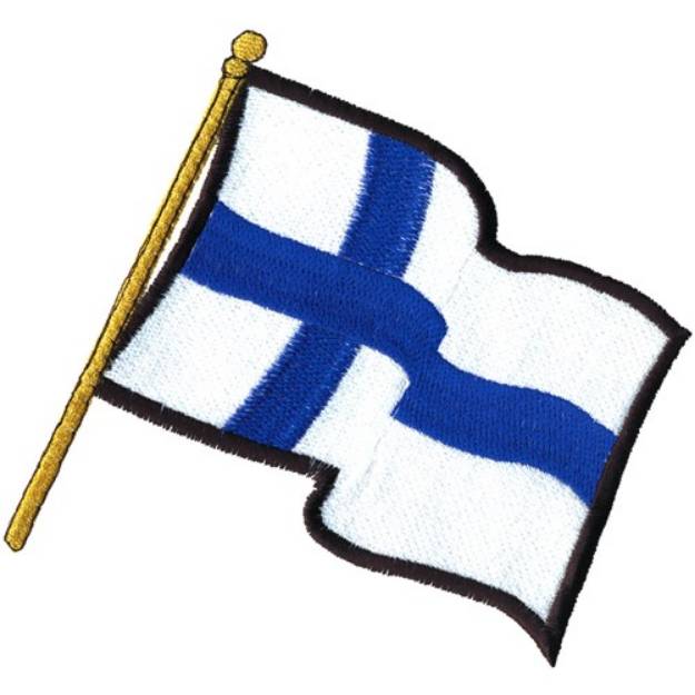 Picture of Finnish Flag Machine Embroidery Design