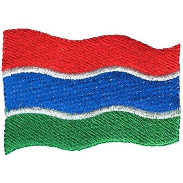 Picture of Gambia Flag Machine Embroidery Design