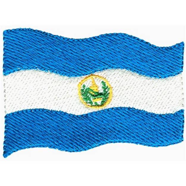 Picture of El Salvador Flag Machine Embroidery Design