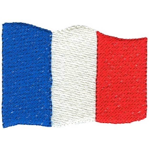Picture of France Flag Machine Embroidery Design