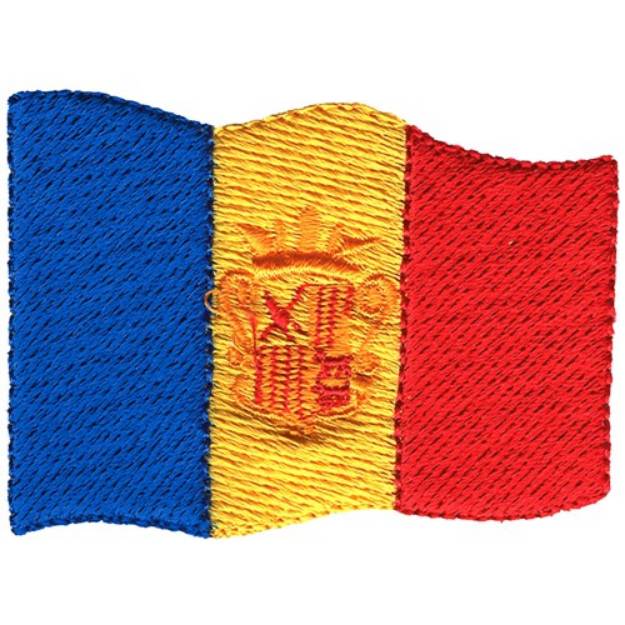 Picture of Andorra Flag Machine Embroidery Design