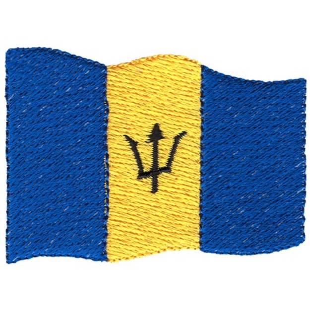 Picture of Barbados Flag Machine Embroidery Design