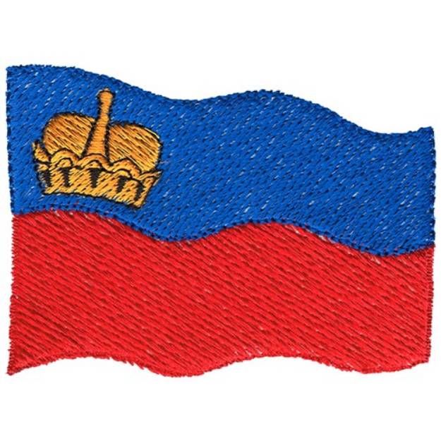 Picture of Liechtenstein Flag Machine Embroidery Design
