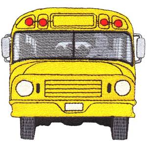 Picture of School Bus Front Machine Embroidery Design