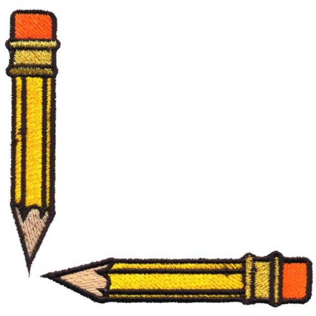 Picture of Pencil Corner Machine Embroidery Design