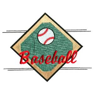 Picture of Baseball Diamond Machine Embroidery Design