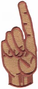 Picture of Sign Language D Machine Embroidery Design