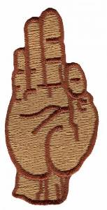Picture of Sign Language F Machine Embroidery Design